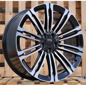 R22x9.5  5X120  ET  42.5  72.6  3S1066V  (FBX190)  Black Polished (MB)  For LAND  (P2)  (HYBRID FORGED (For M14x1.5 bolts))