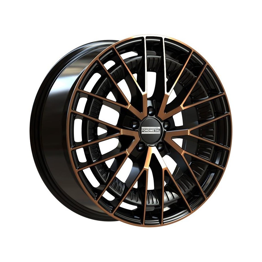 Fondmetal Kari Black Clearcoat Matt Bronze Machined 8x18 5x112 ET45 CB66,6 R14 830 kg RF19283