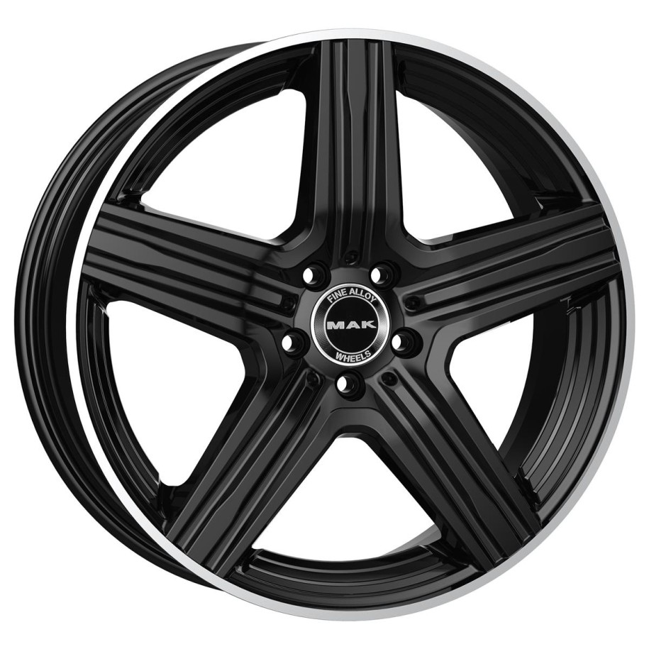 MAK Lewis-D Gloss Black Mirror Ring 11x21 5x112 ET49 CB66,6 (Long Bolt) R14 1050 kg F1121EDGL49WS4Y