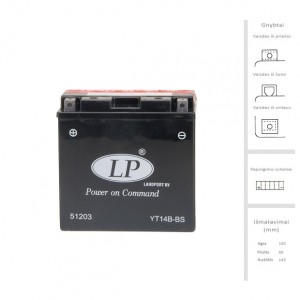 Akumuliatorius 12 Ah 150A EN 12V