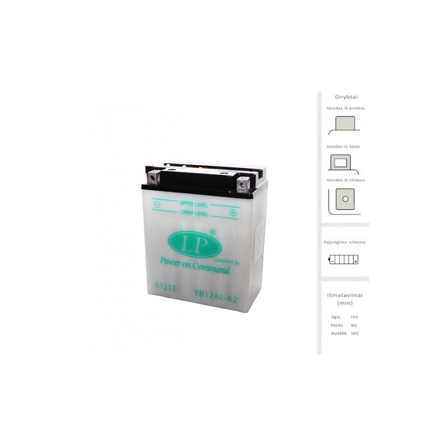 Akumuliatorius 12 Ah 150A EN 12V