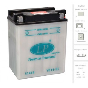 Akumuliatorius 14 Ah 170A EN 12V