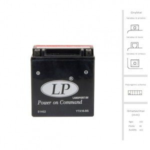 Akumuliatorius 14 Ah 230A EN 12V
