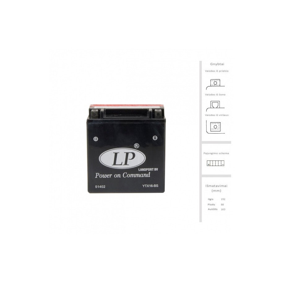 Akumuliatorius 14 Ah 230A EN 12V