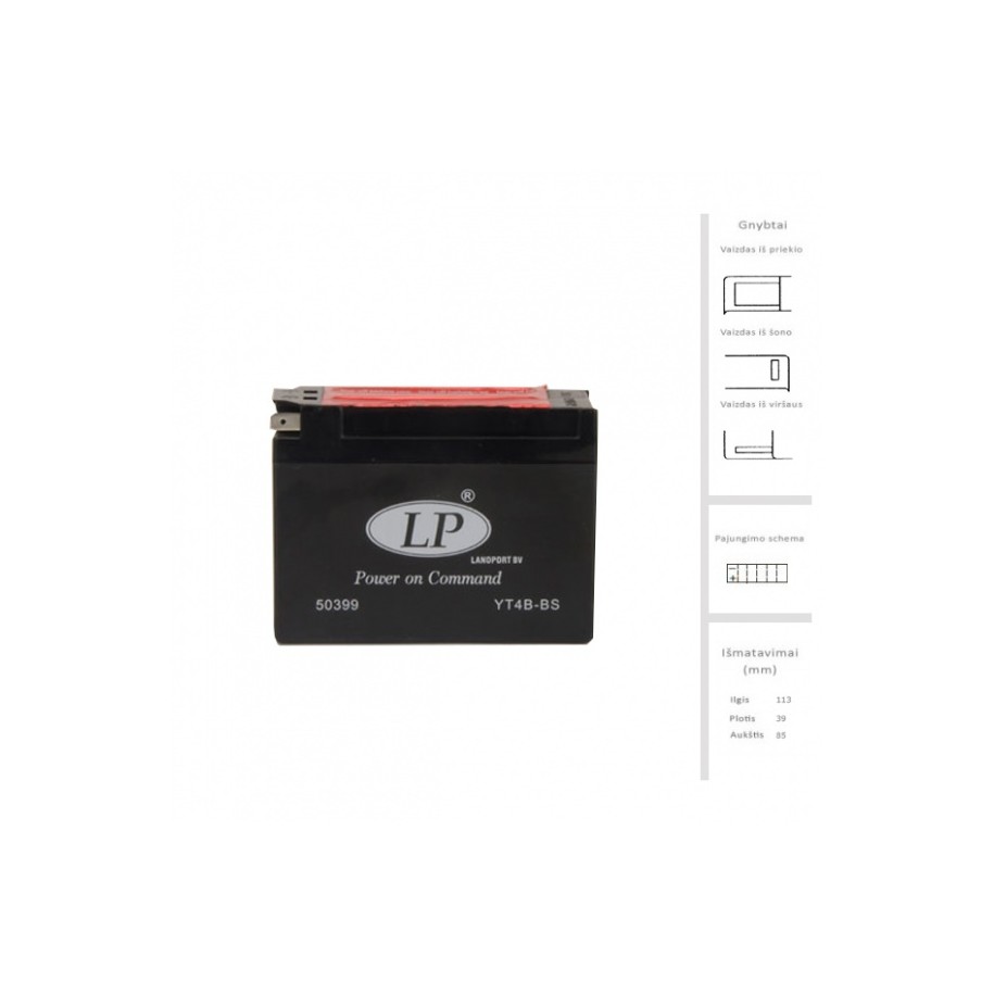 Akumuliatorius 2.3 Ah 40A EN 12V