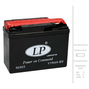 Akumuliatorius 2.3 Ah 45A EN 12V