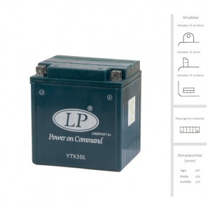 Akumuliatorius 30 Ah 385A EN 12V