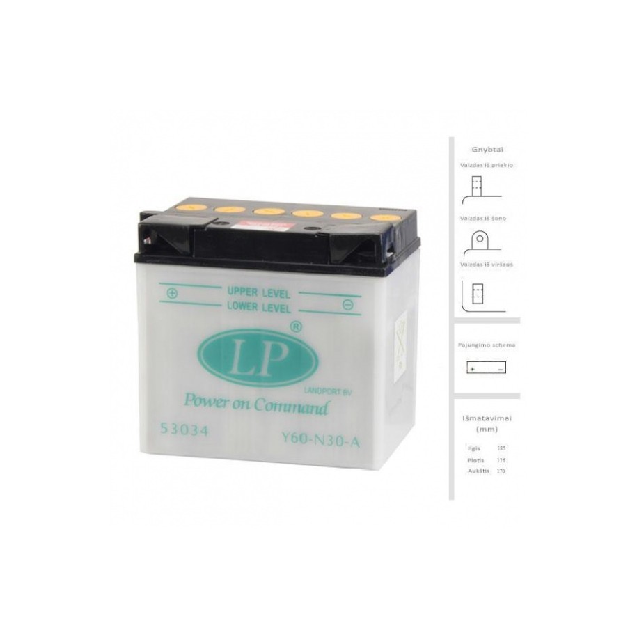 Akumuliatorius 30Ah 300A EN 12V