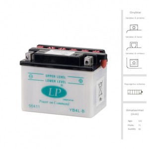 Akumuliatorius 4 Ah 50A EN 12V